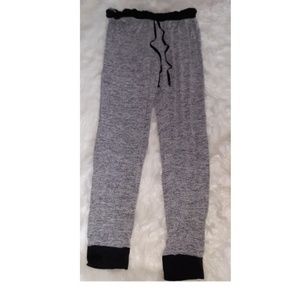 black and grey joggers